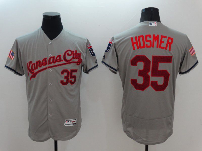 Men Kansas City Royals #35 Hosmer Grey Elite 2022 MLB Jersey